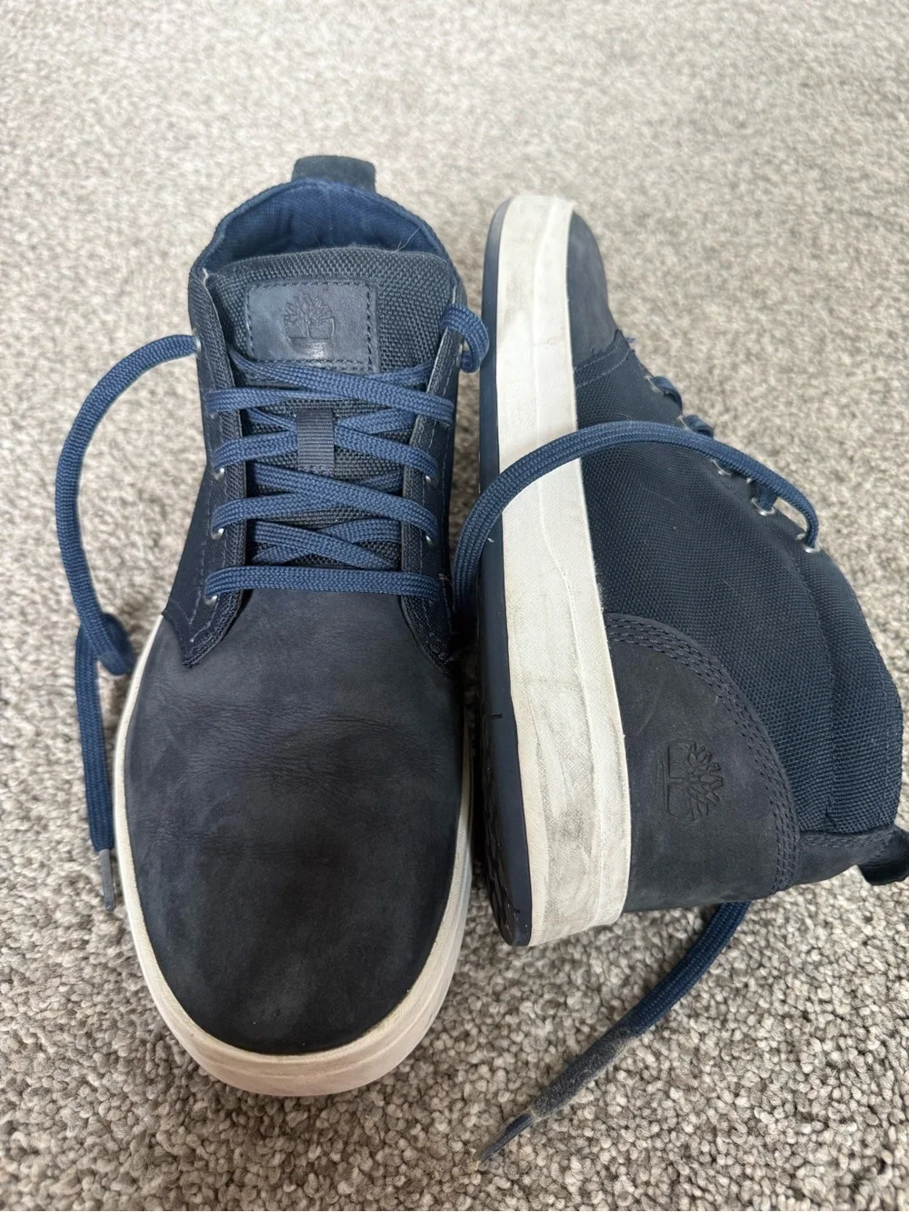 Timberland Men's Navy and White Chukka Boots